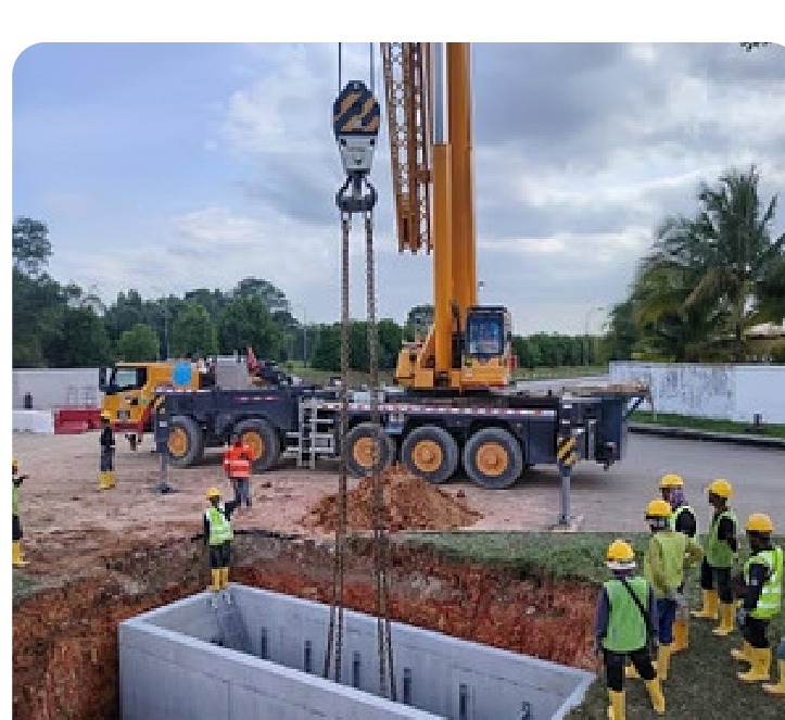 R4 precast manhole positioning
