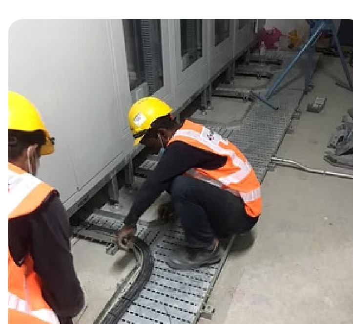 ELV cabling in cable tray